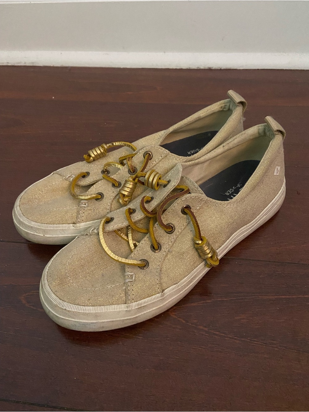 Sperry Women's Slip-On Sneakers in Metallic Gold